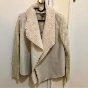 Faux suede cardigan
